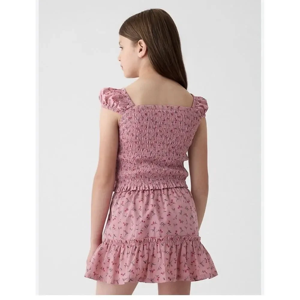 Gap Girls Skirt Set Size Large 10 Pink Floral